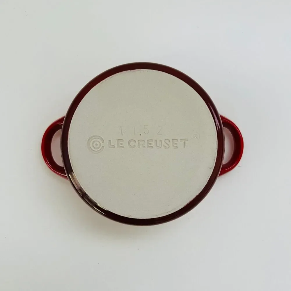 LE CREUSET Cerise 10 cm Mini Round Cocotte Covered Casserole 8 fl. oz
